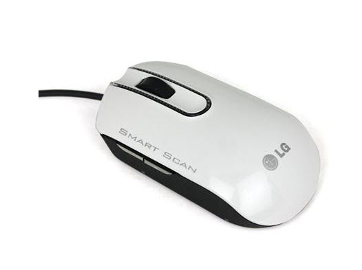 Smart Scan USB 1200 DPI Laser Mouse Scanner Drag an Share White Mouse LG LSM-100 (LSM100)